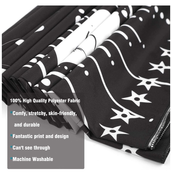 Hippie Sun/Moon Constellation Retro Black/White Tapestry Wall Dorm/Room Art Deco - Picture 3 of 5